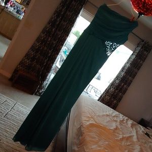 Turquoise Davids Bridal dress